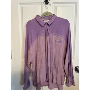 Out from Under Urban Outfitters Palmer Purple Oversized Shirt Large